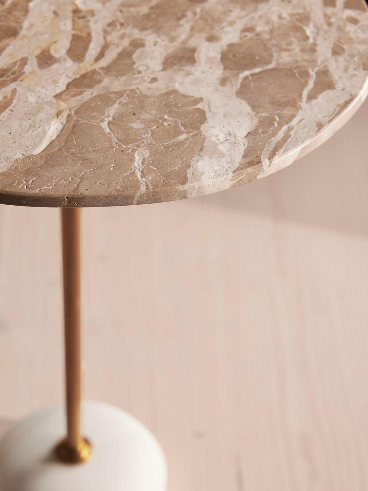 Fleet Side Table, Medium, Kapri Marble Soho Home