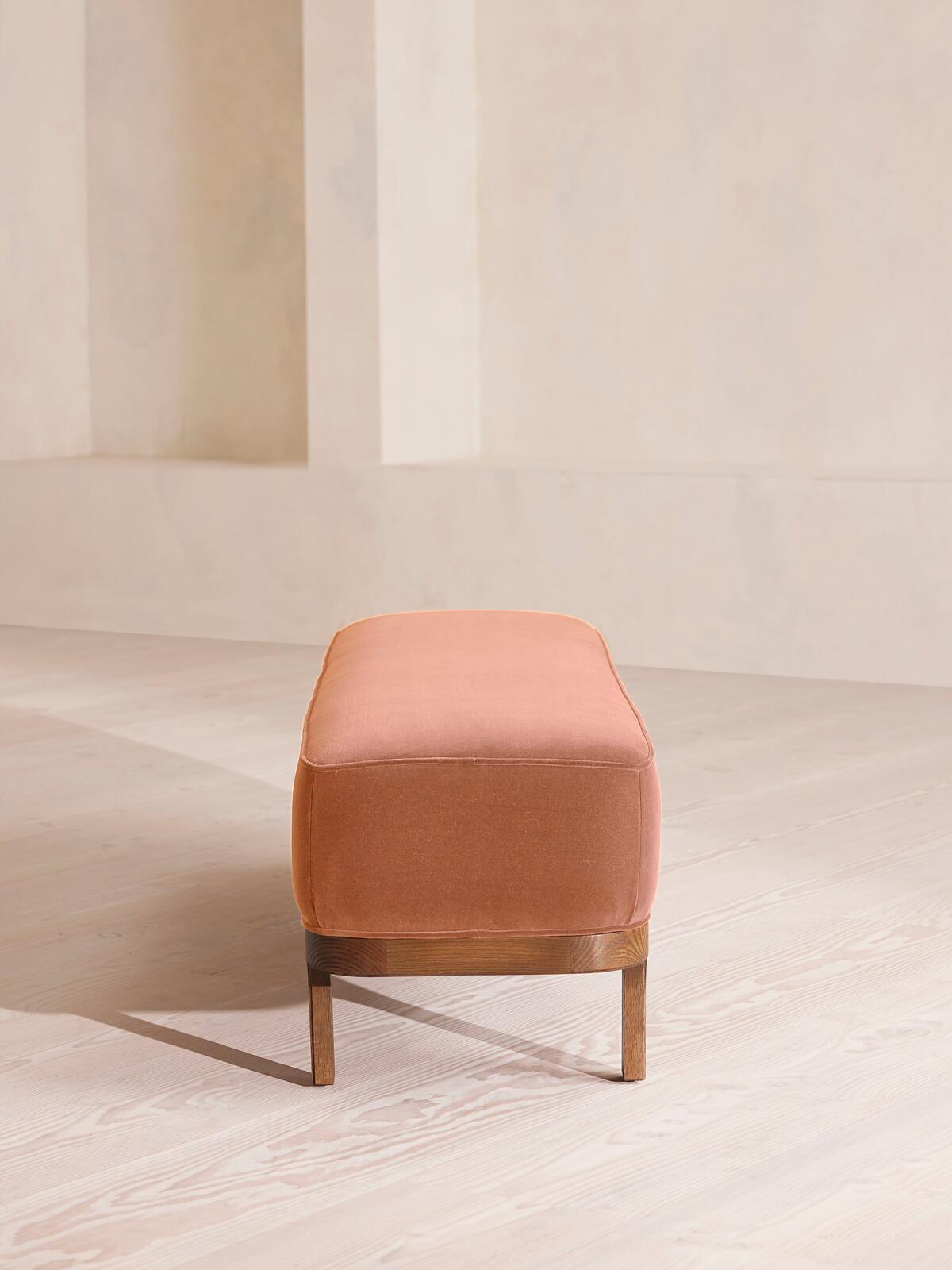 Belsa Bench, Velvet, Antique Rose - Soho Home