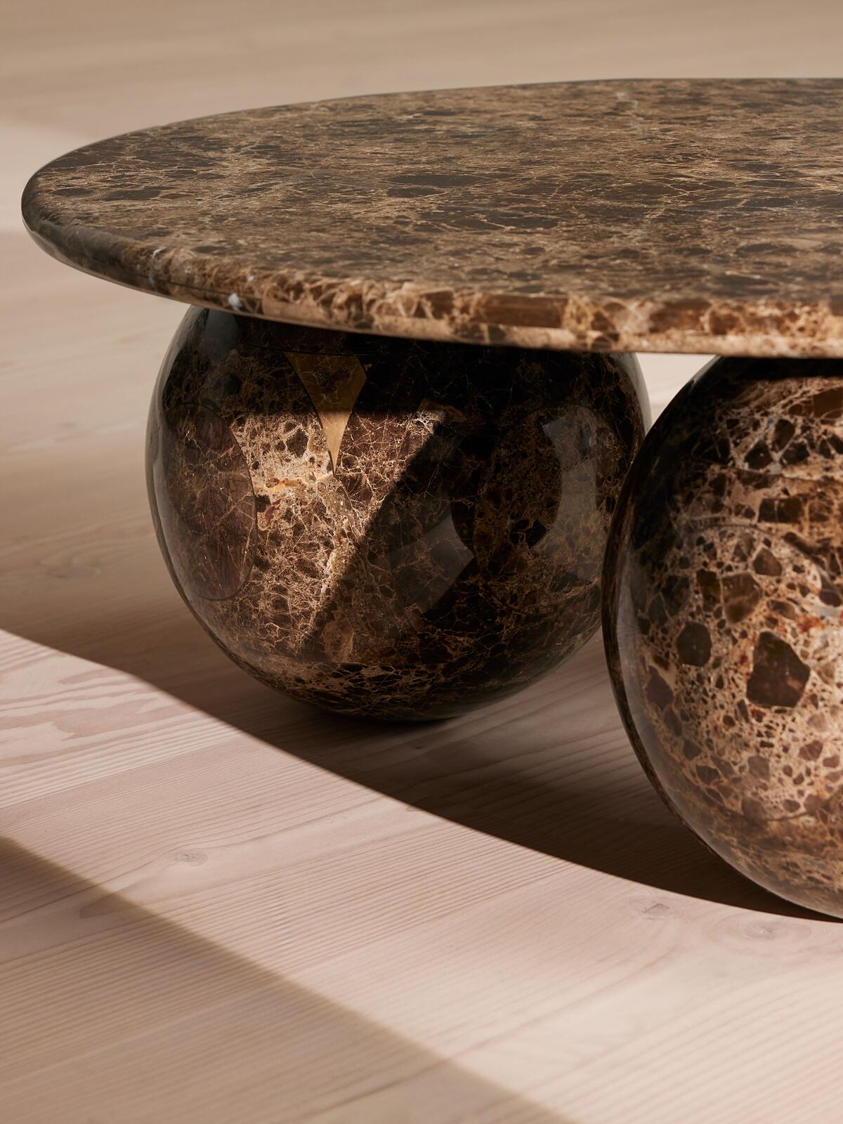 Oxley Coffee Table, Dark Emperador Marble - Soho Home