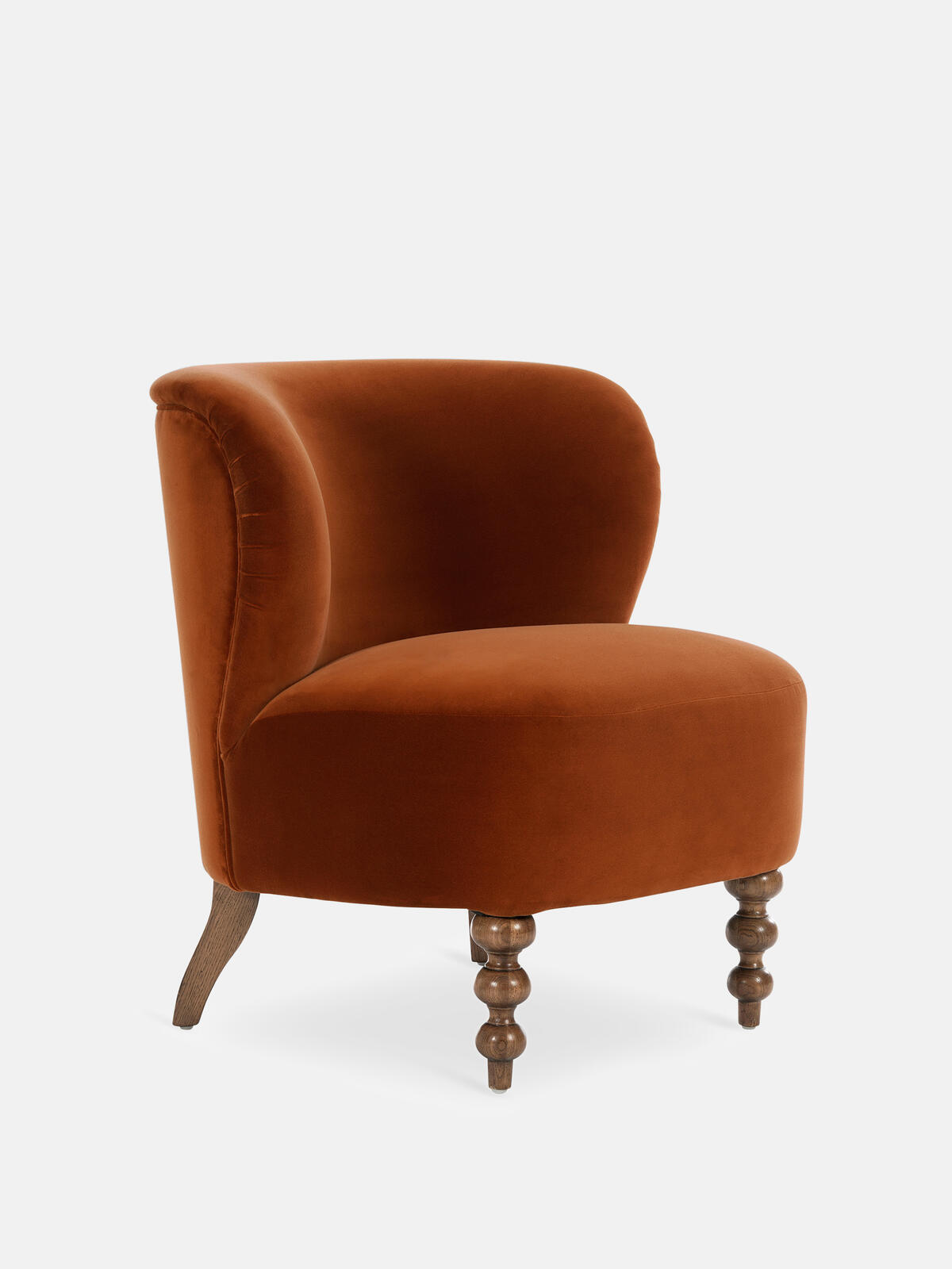 Dolly Chair, Moleskin Velvet Rust, UK Soho Home