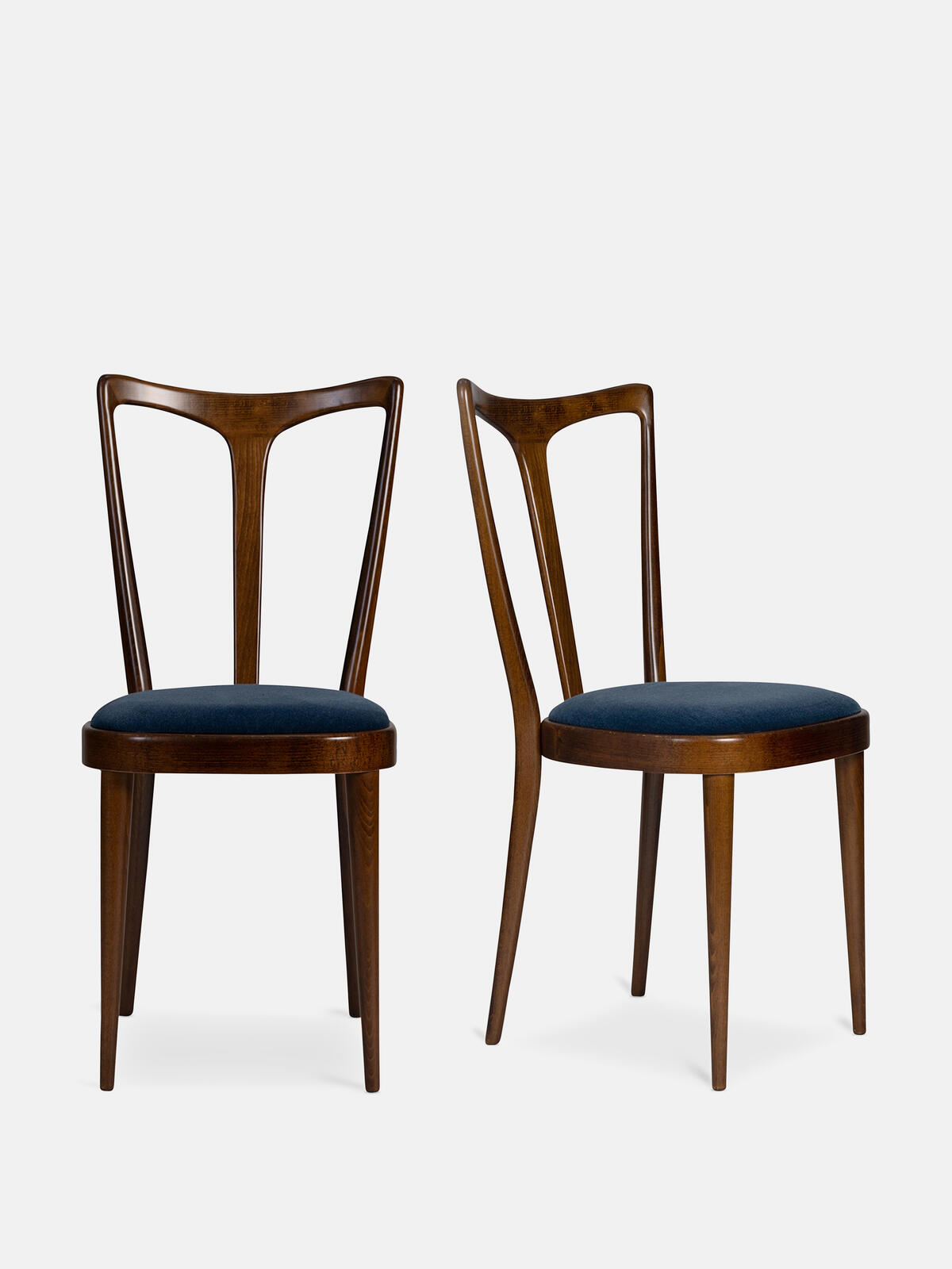 Pair Of Floyd Dining Chairs, Indigo Mohair Soho Home