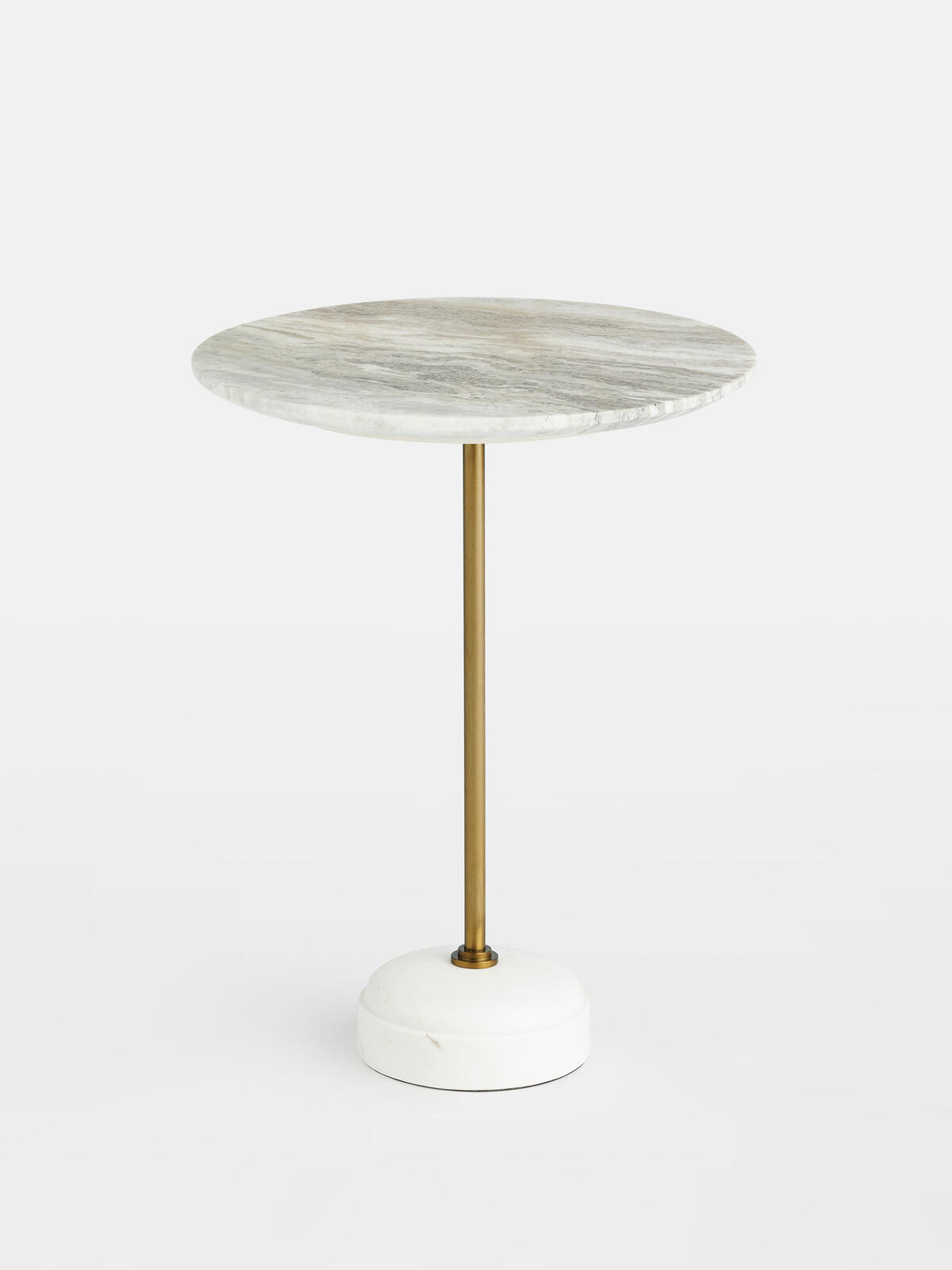 Fleet Side Table, Medium/Mid Height, Terra Bianca Marble Soho Home