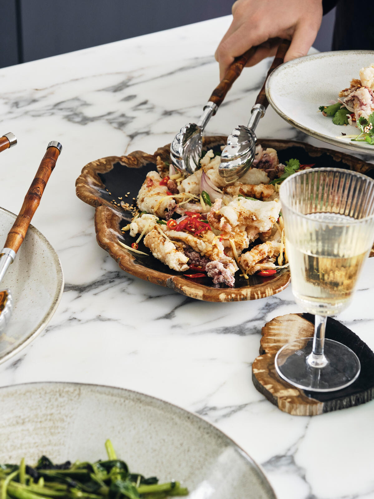 Balfern Petrified Wood Platter, Large