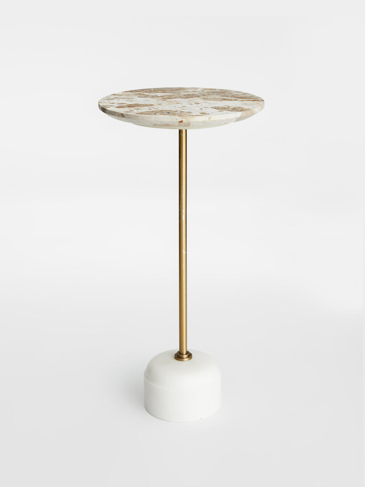 Fleet Side Table, Small/Tall, Kapri Marble Soho Home