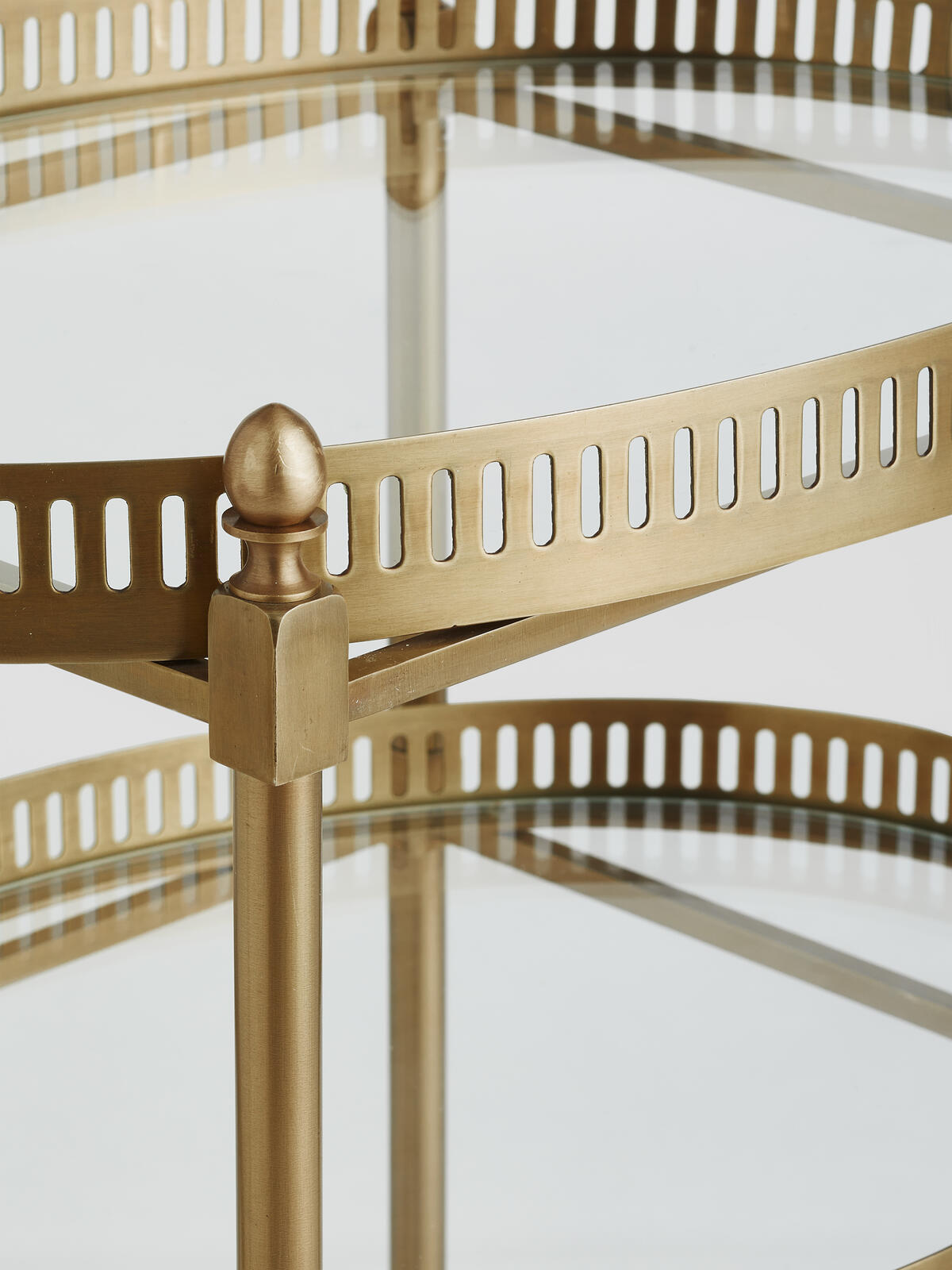 Oval Bar Cart, Brass Soho Home