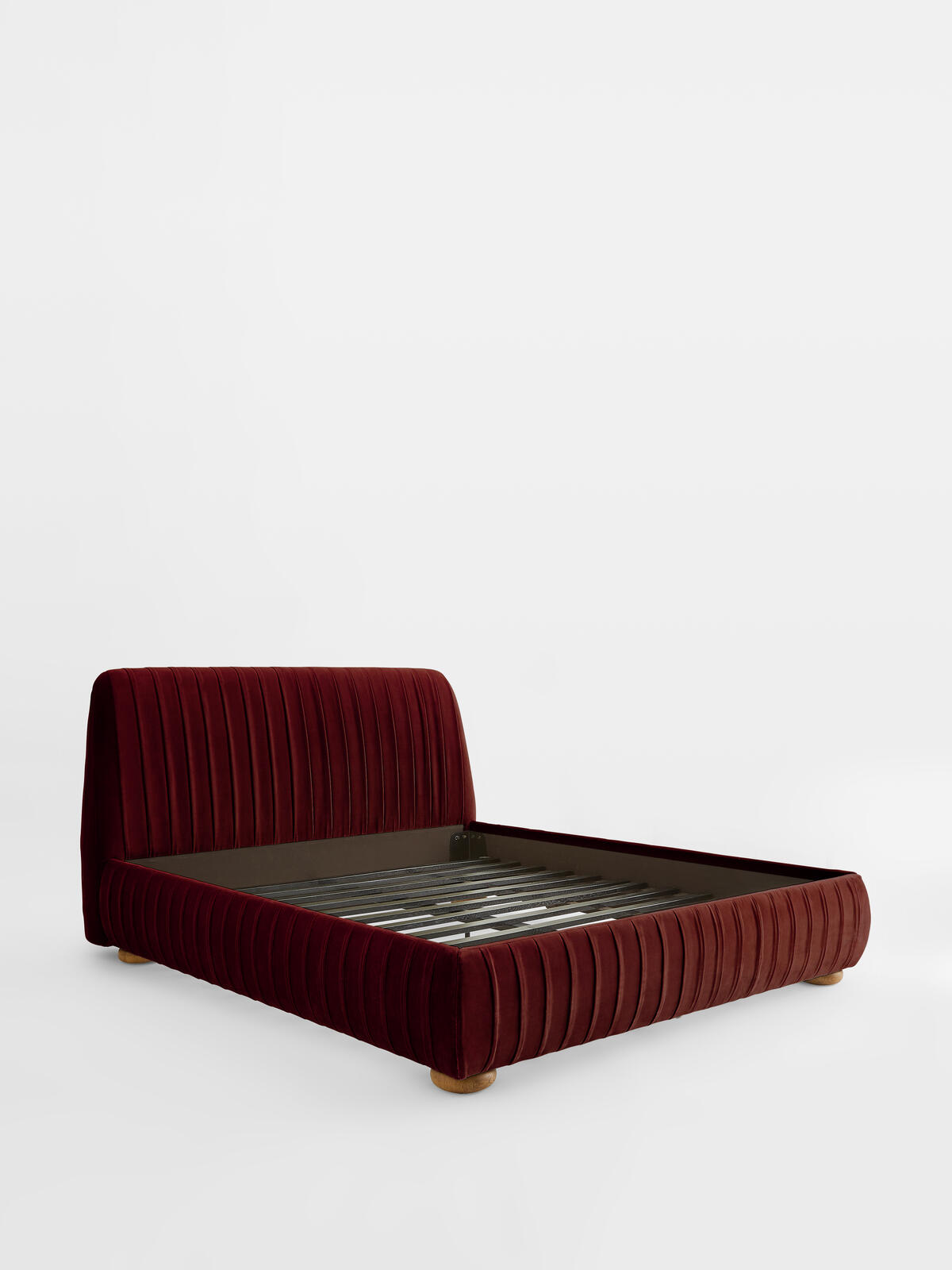 Vivienne Bed, Double, Velvet Cinnamon UK Soho Home