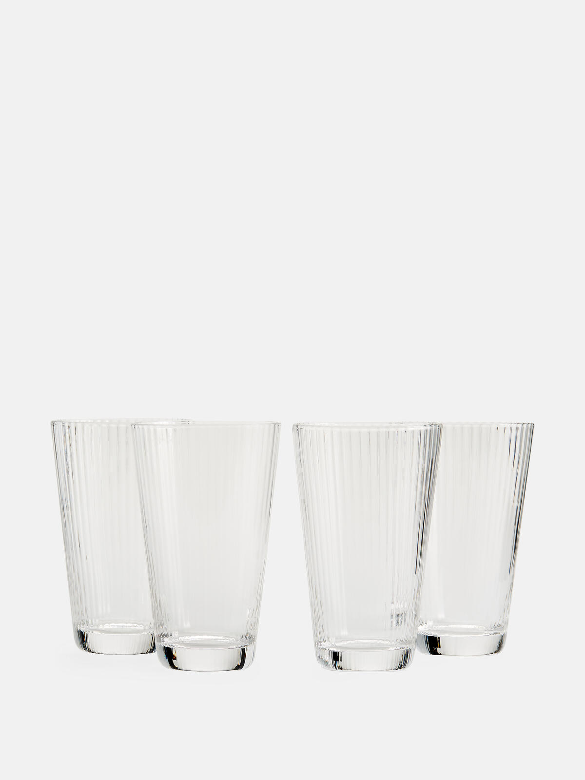 Fluted Highball Glass, Set of Four Soho Home