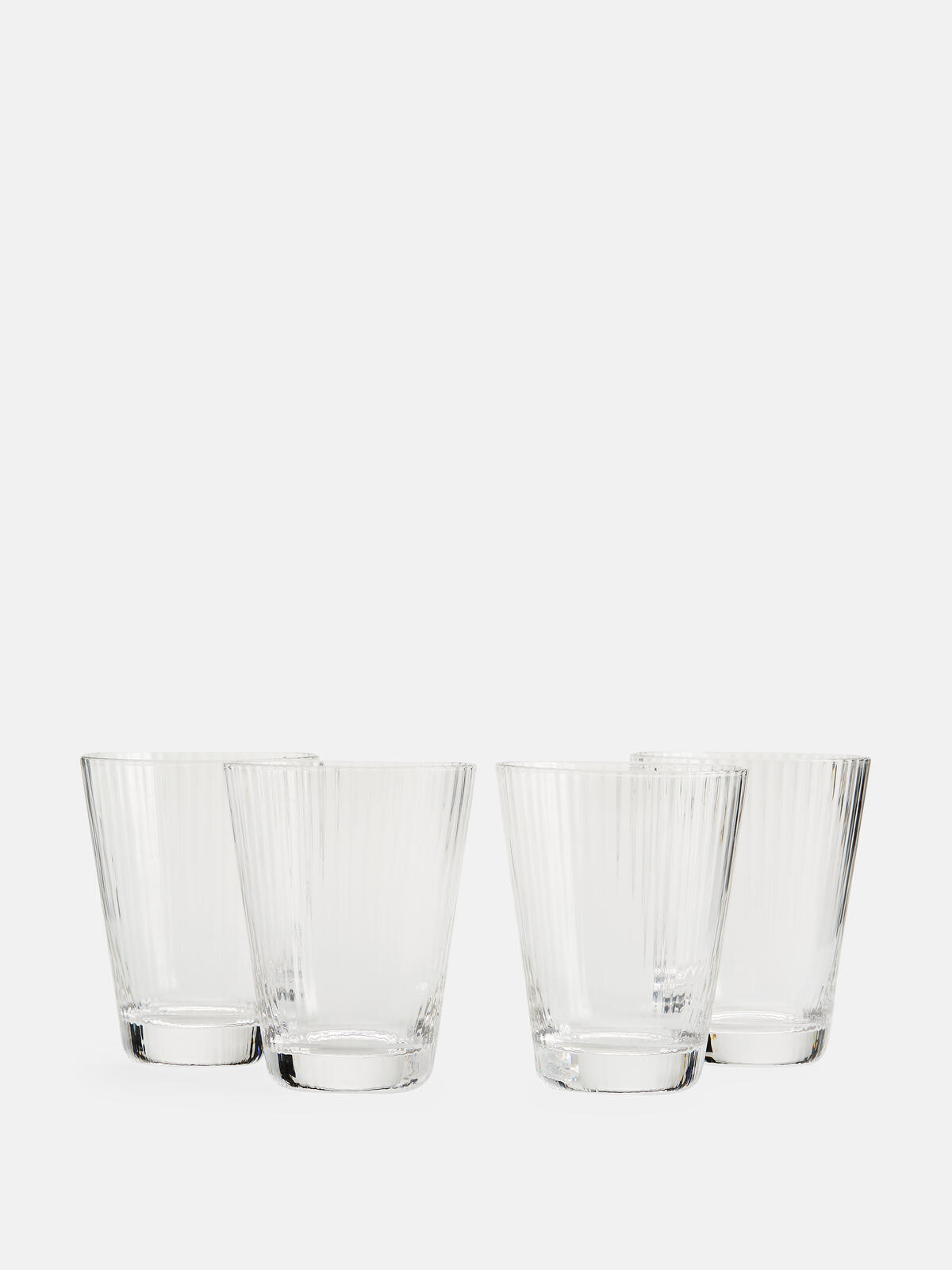Fluted Rocks Glass, Set of Four Soho Home