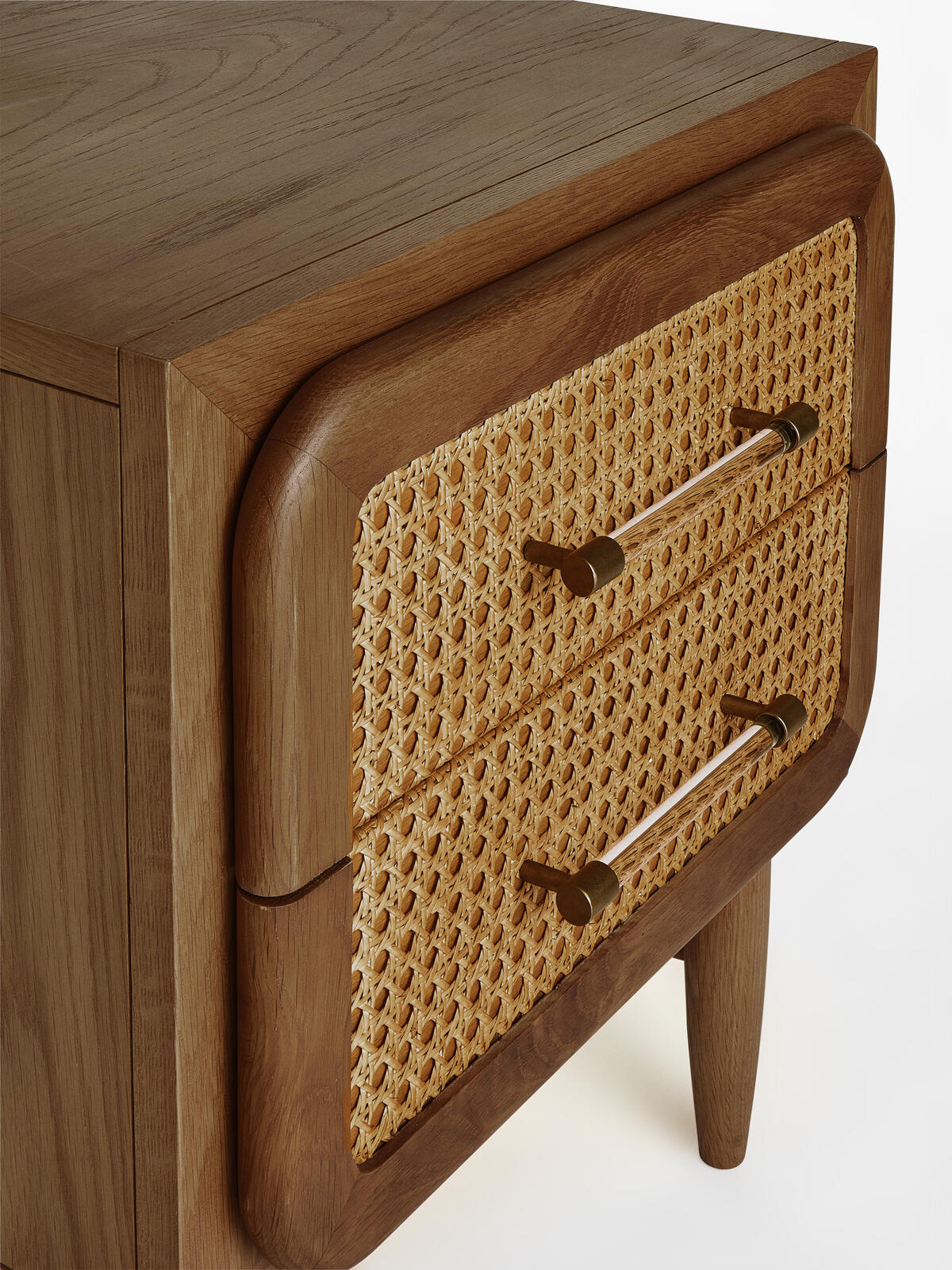 Oscar Cane & Oak Bedside Table Soho Home