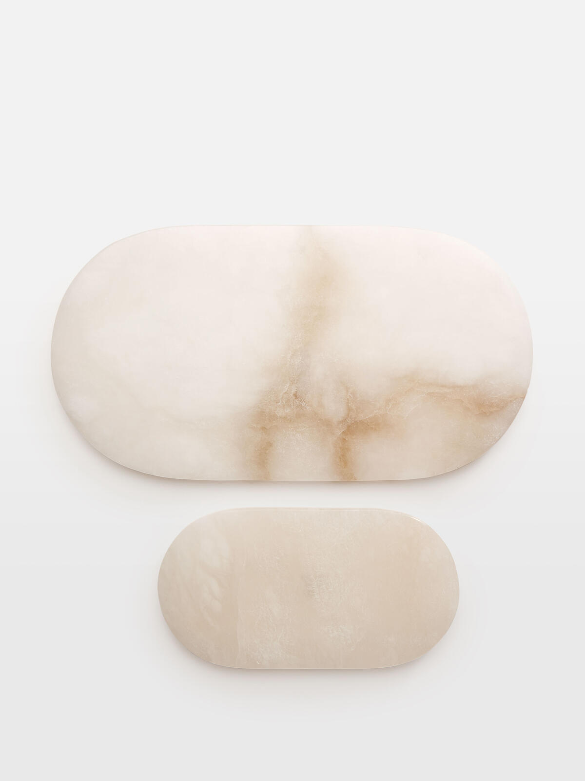 Emlyn Serving Board, Alabaster, Set of Two