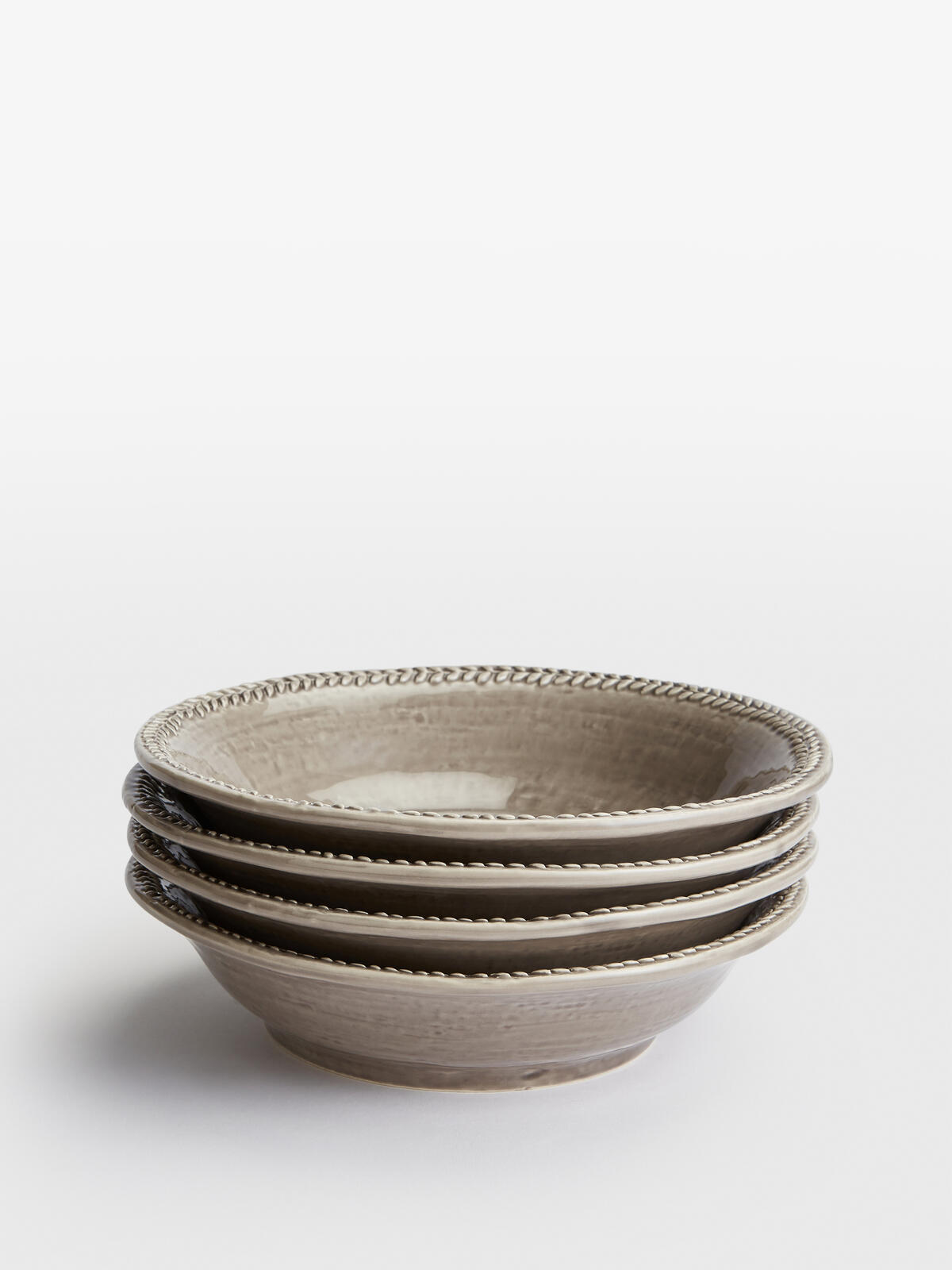 Hillcrest Pasta Bowl, Grey, Set of Four Soho Home