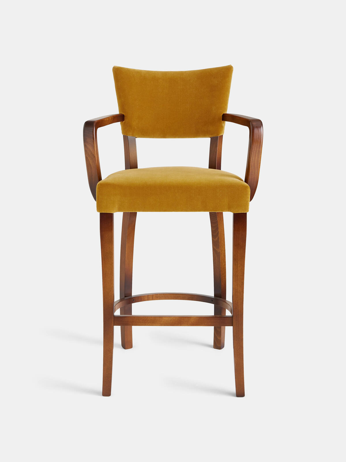 Molina Barstool, Velvet Mustard, US - Soho Home