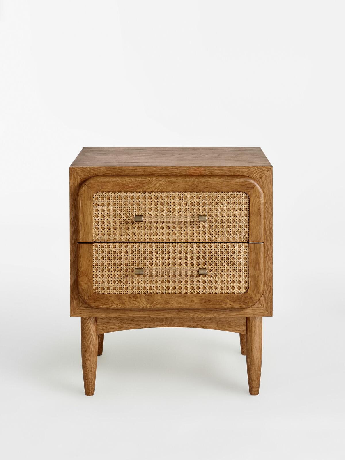 Oscar Cane & Oak Bedside Table Soho Home