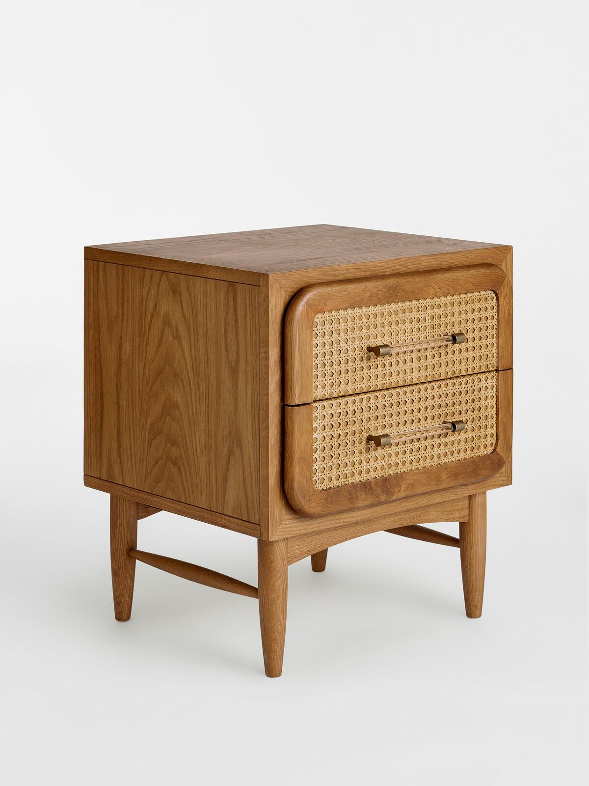 Oscar Cane & Oak Bedside Table Soho Home