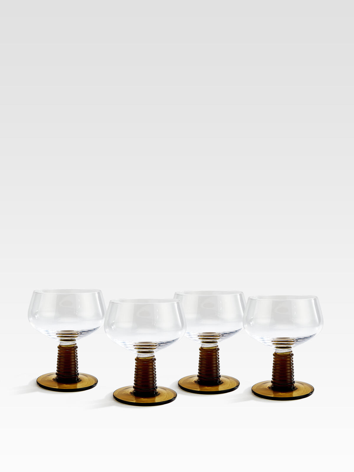Coupe Glass, Sepia, Set of Four Soho Home