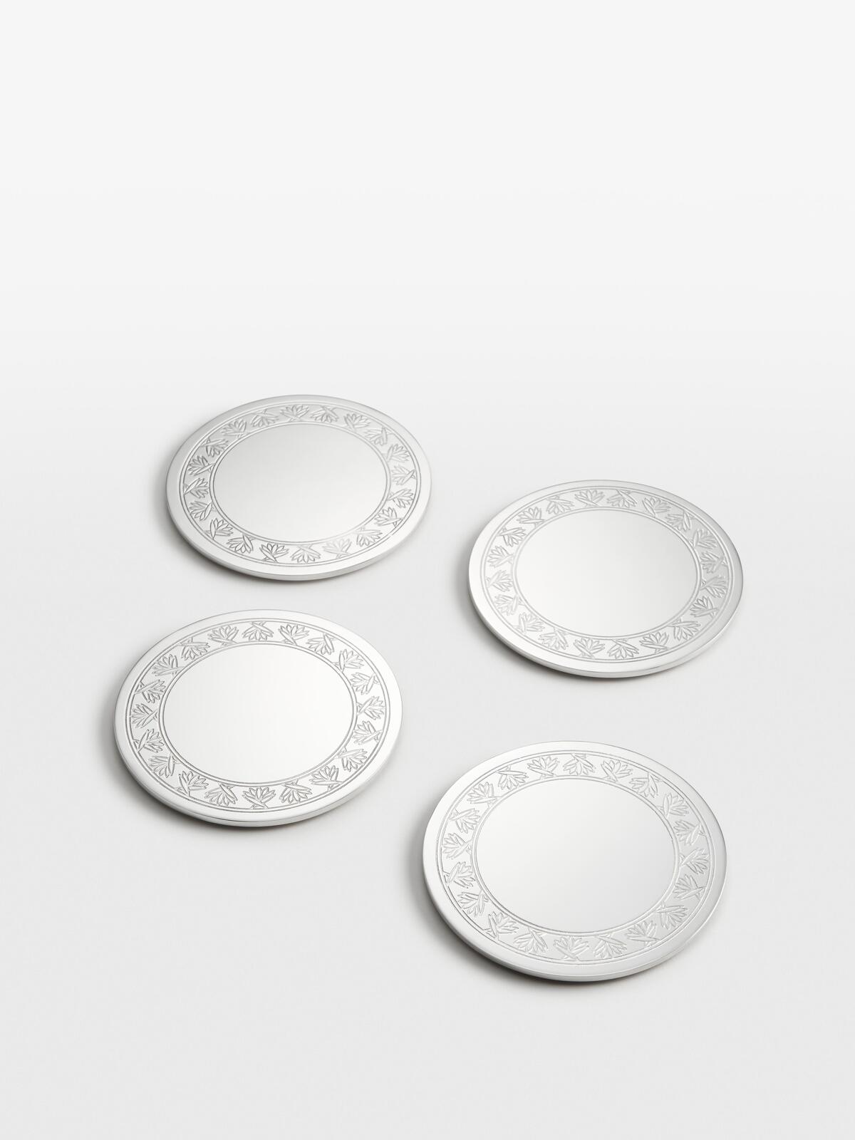 Rochester Engraved Silver Coasters, Set of Four Soho Home