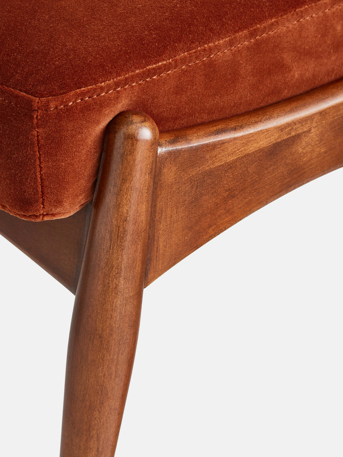 Theodore Footstool, Velvet, Rust Soho Home