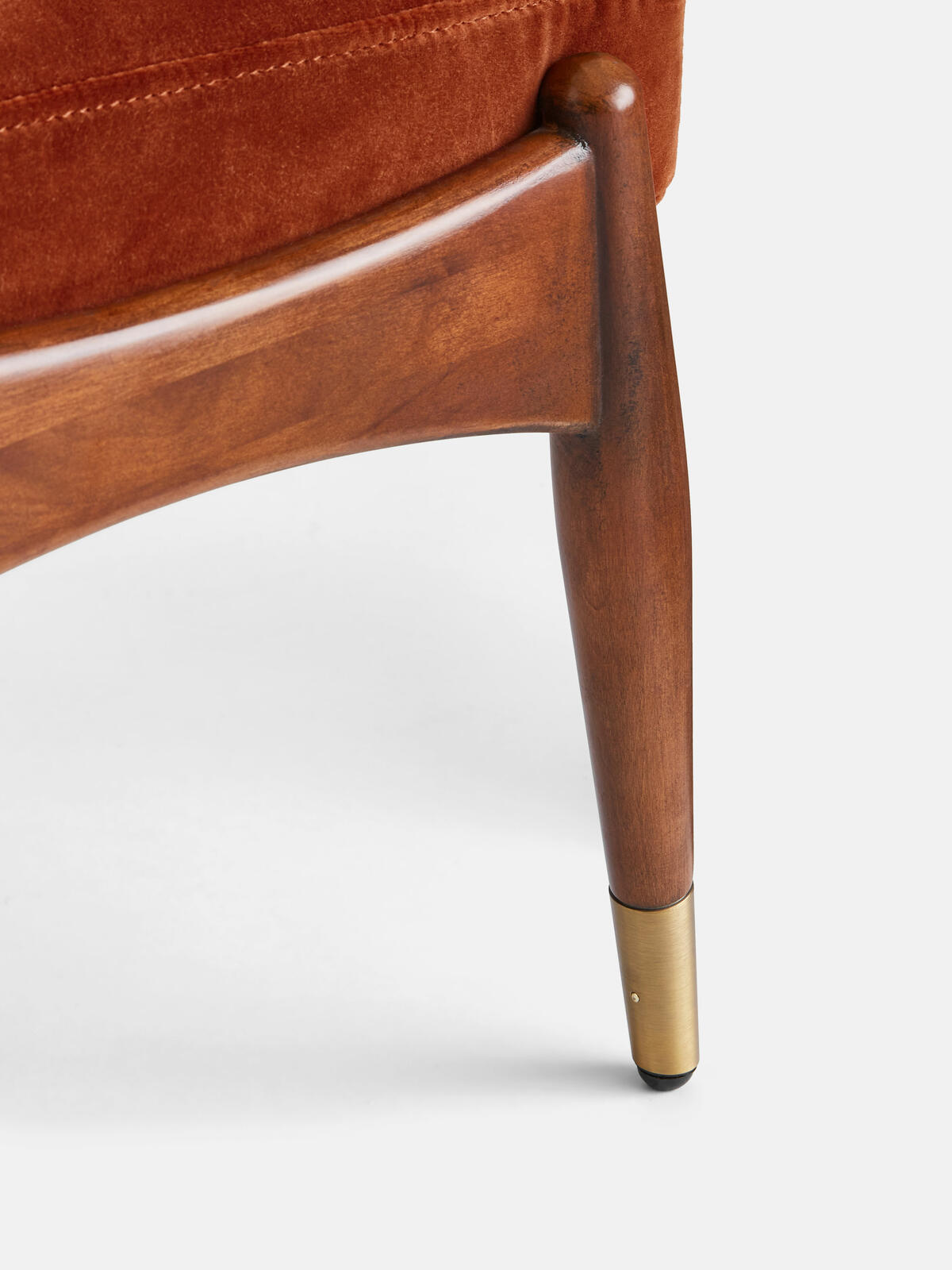 Theodore Footstool, Velvet, Rust Soho Home