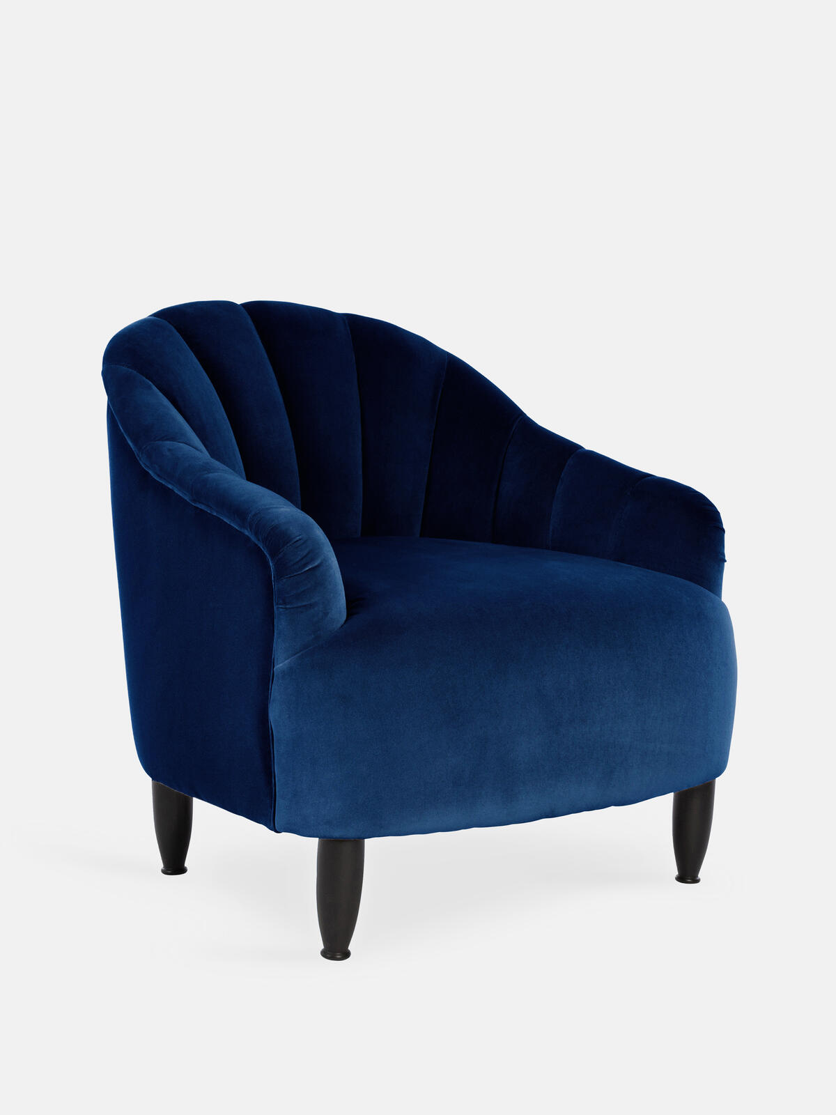Fan Chair, Velvet Navy Soho Home