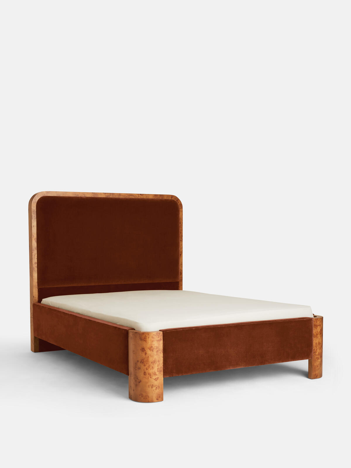 Tremont Bed, King, Velvet, Rust Soho Home