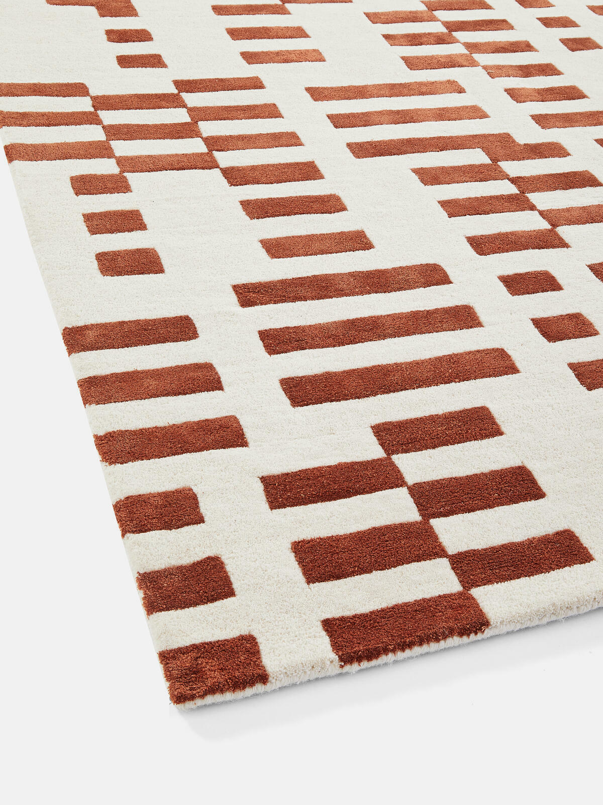 Raya Rug, Rust, 20 x 30cm (Swatch) Soho Home