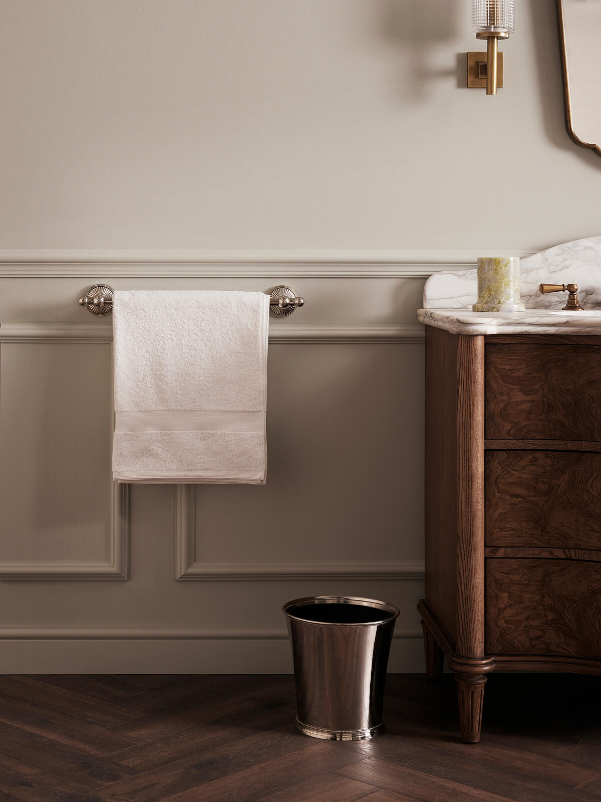 Charlton Nickel Towel Rack, Large - Soho Home