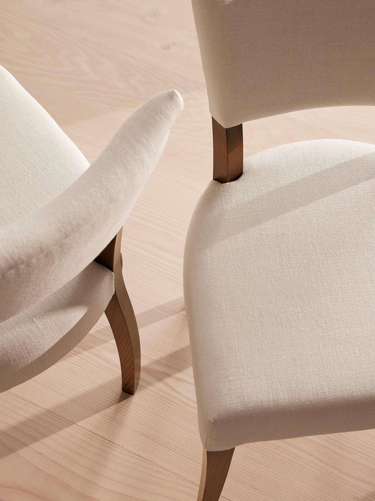 Pair of Molina Dining Chairs, Linen, Natural, US - Soho Home