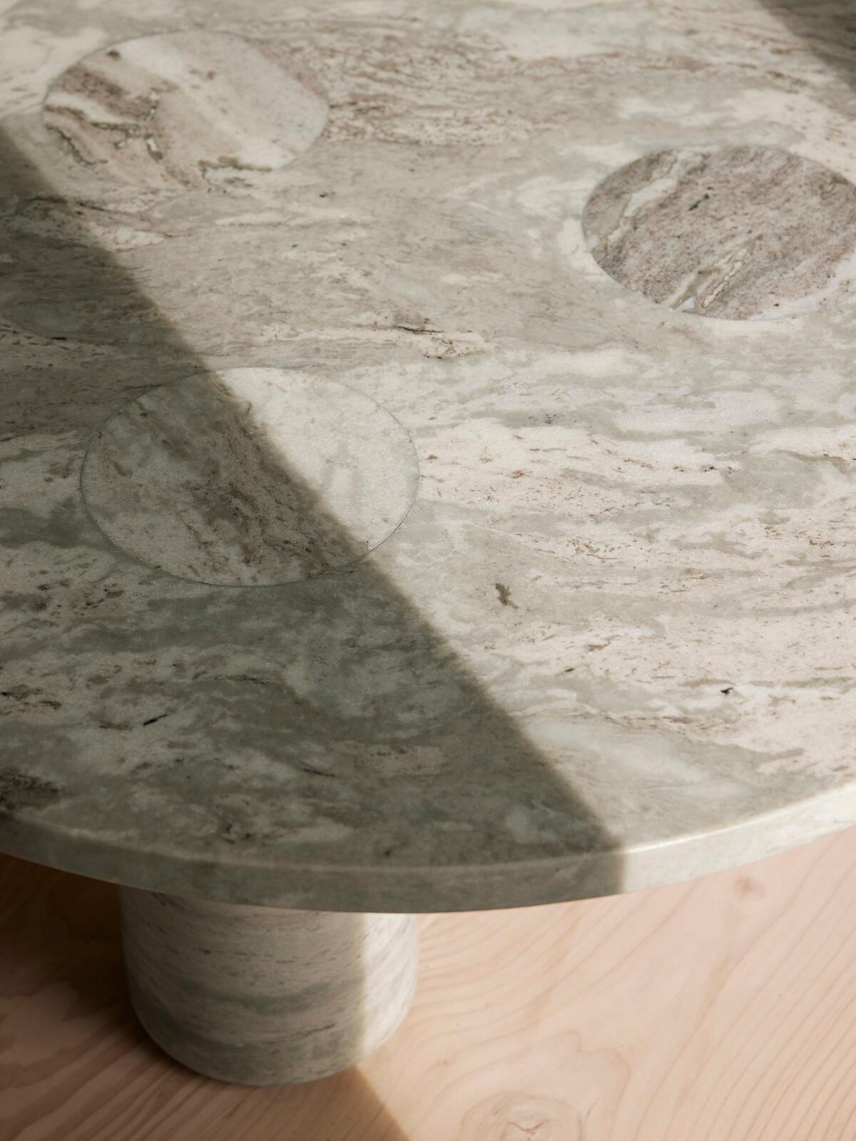 Tisbury Coffee Table, Terra Bianca Marble Soho Home