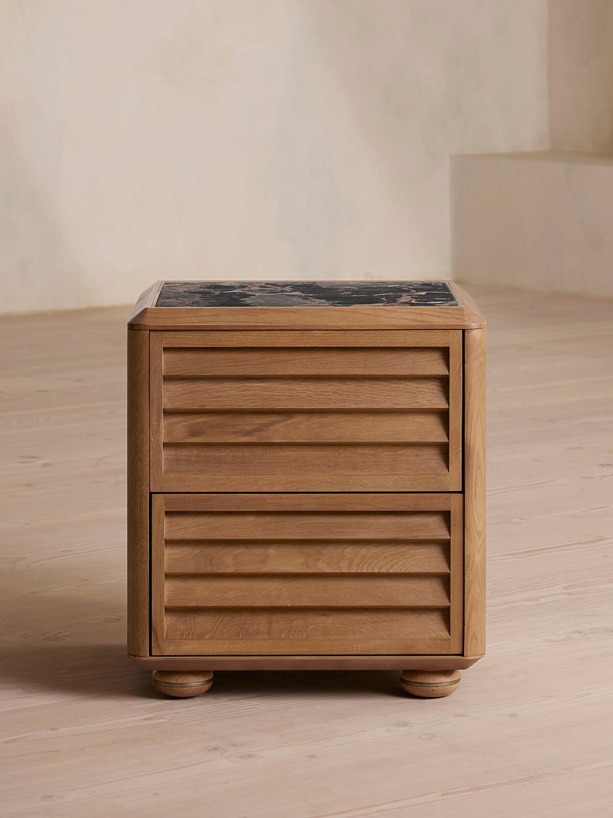 Lucia Bedside Table, Michelangelo Marble Soho Home