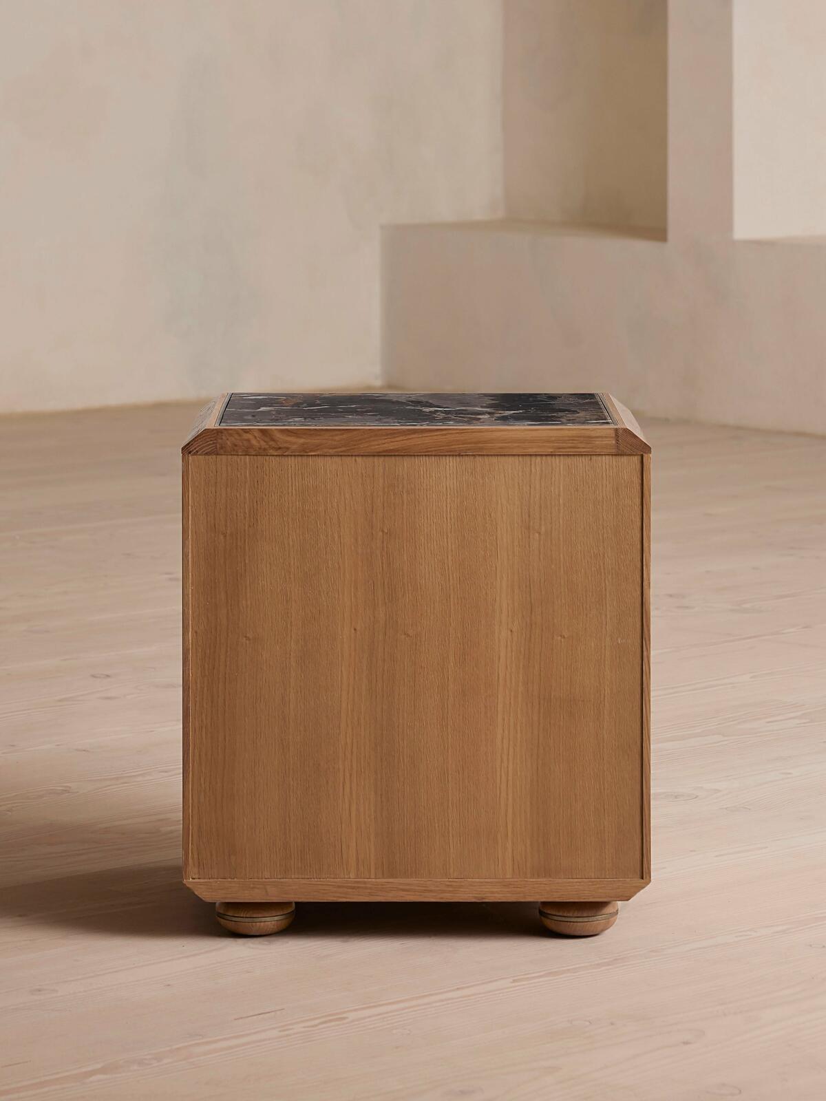 Lucia Bedside Table, Michelangelo Marble Soho Home