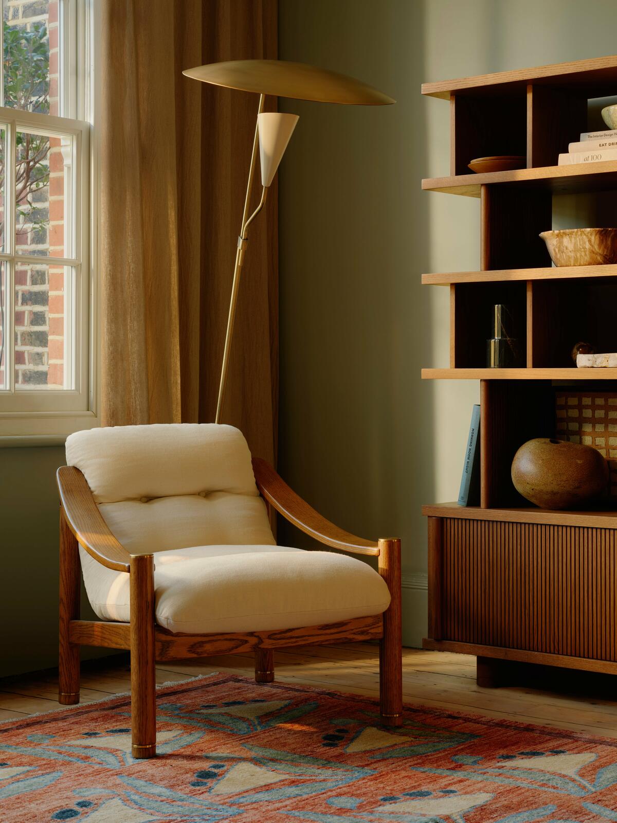 Karine Armchair, Linen, Bisque - Soho Home