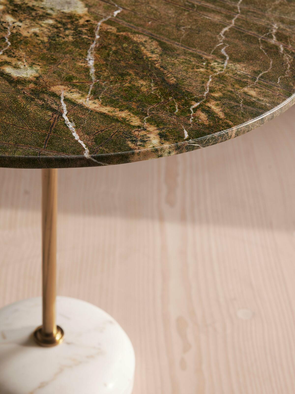 Fleet Side Table, Large/Low, Jurassic Green Marble Soho Home