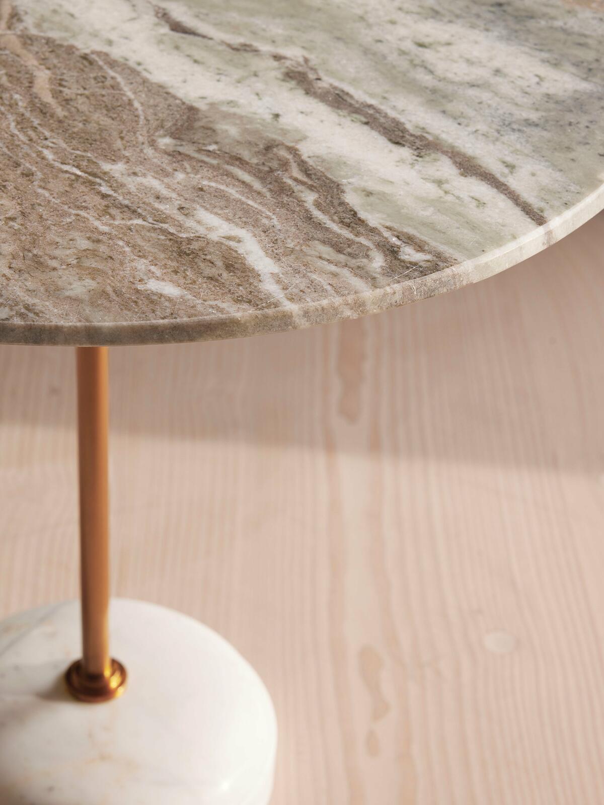 Fleet Side Table, Large/Low, Terra Bianca Marble Soho Home