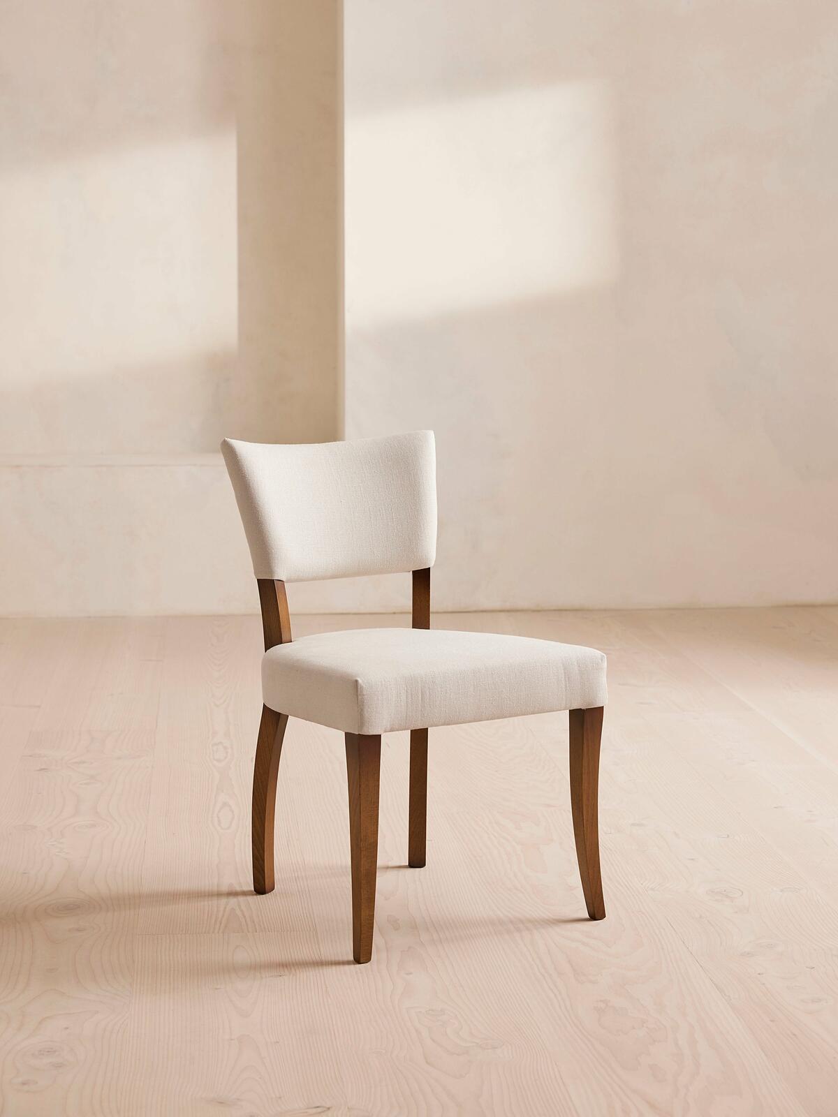 Pair of Molina Dining Chairs, Linen, Natural, US - Soho Home