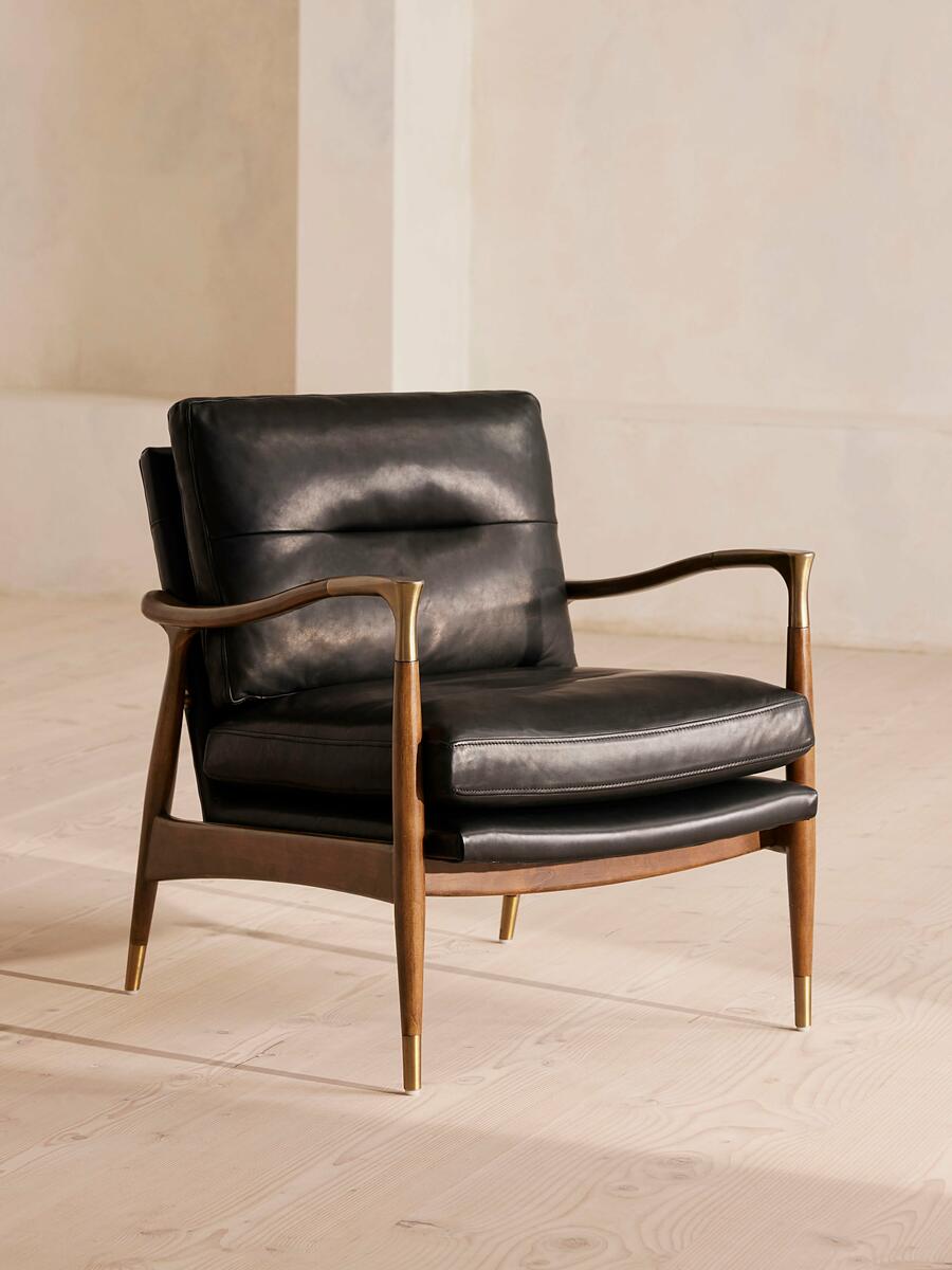 Theodore Armchair - Leather - Black - US - Listing - Image 2