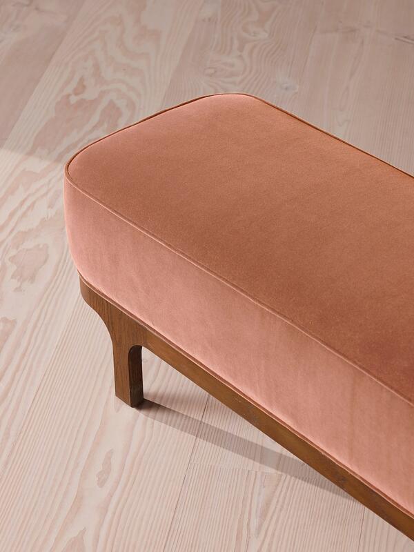 Belsa Bench, Velvet, Antique Rose, US - Soho Home