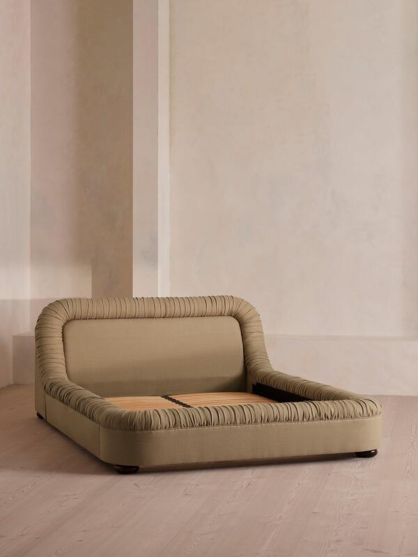 Vara Bed, King, Linen, Wheat - Soho Home