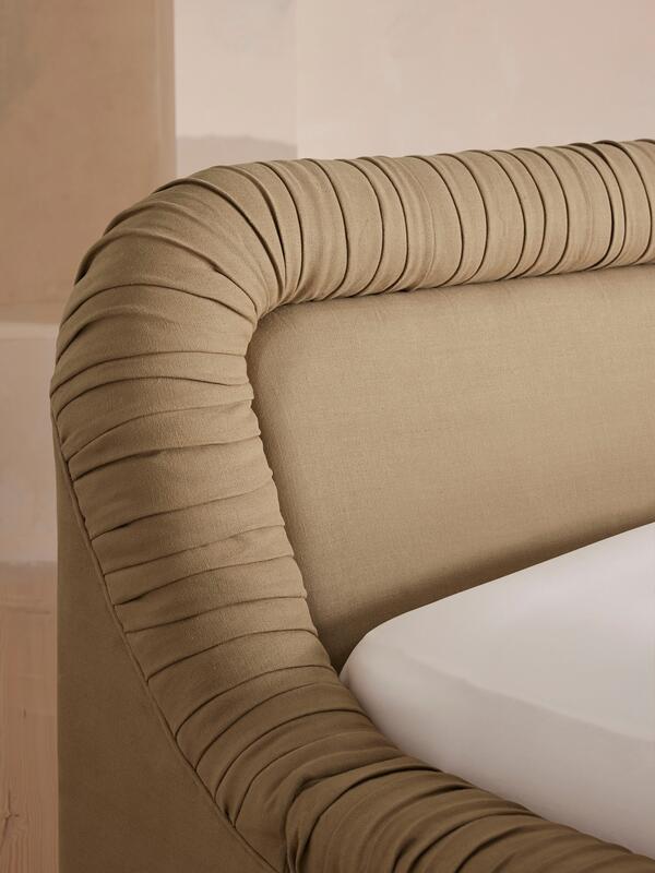 Vara Bed, King, Linen, Wheat - Soho Home