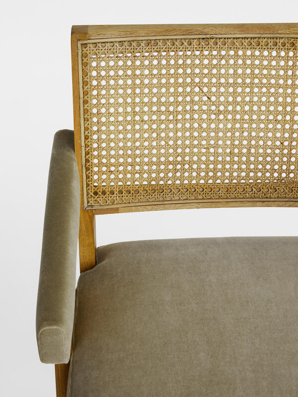 Hayward Dining Chair With Arms, Fern Velvet US Soho Home