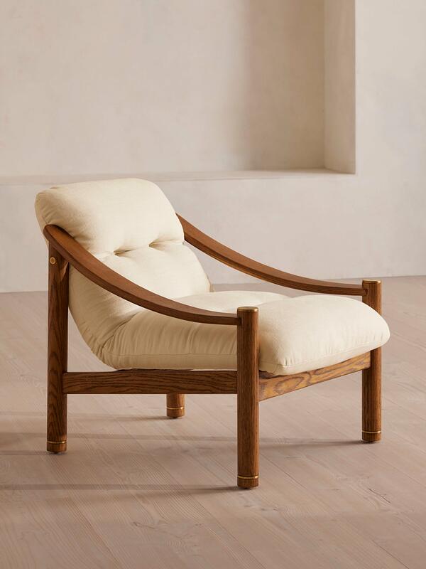 Karine Armchair, Linen, Bisque - Soho Home