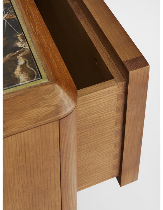 Lucia Bedside Table, Michelangelo Marble Soho Home