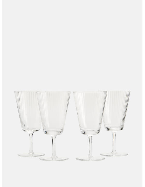 Fluted Wine Glass, Set of Four Soho Home
