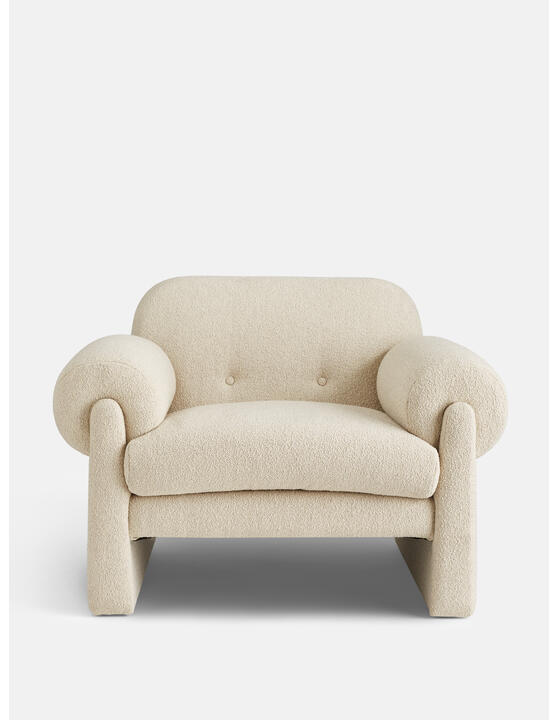 Herly Armchair, Italian Boucle Ecru, US Soho Home
