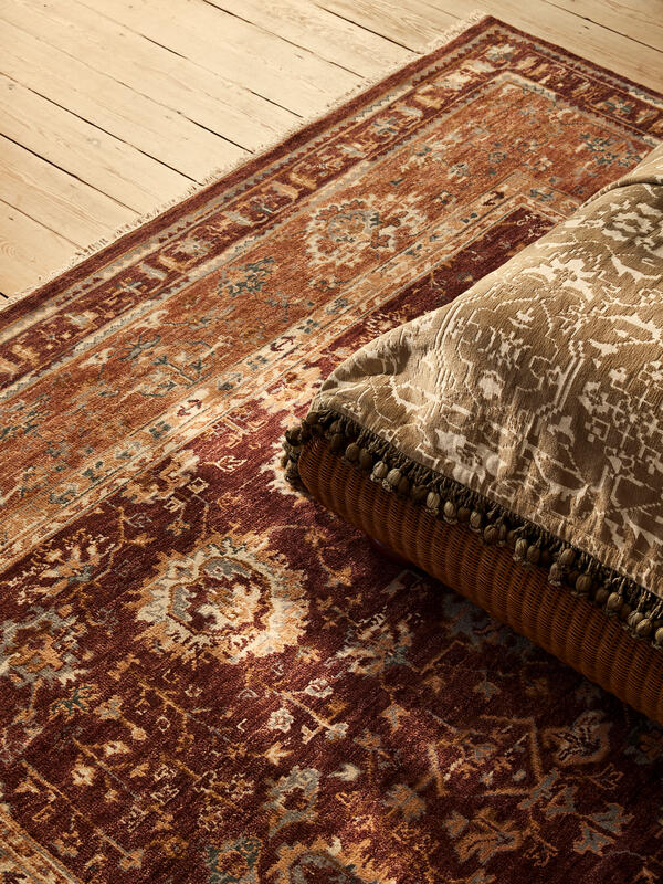 Helibronn Rug, Rust, 20 x 30cm (Swatch) - Soho Home