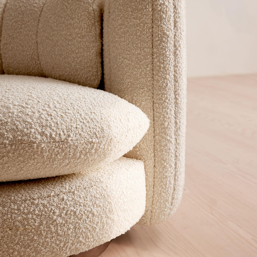 Vivienne Armchair, Boucle, Natural - Soho Home